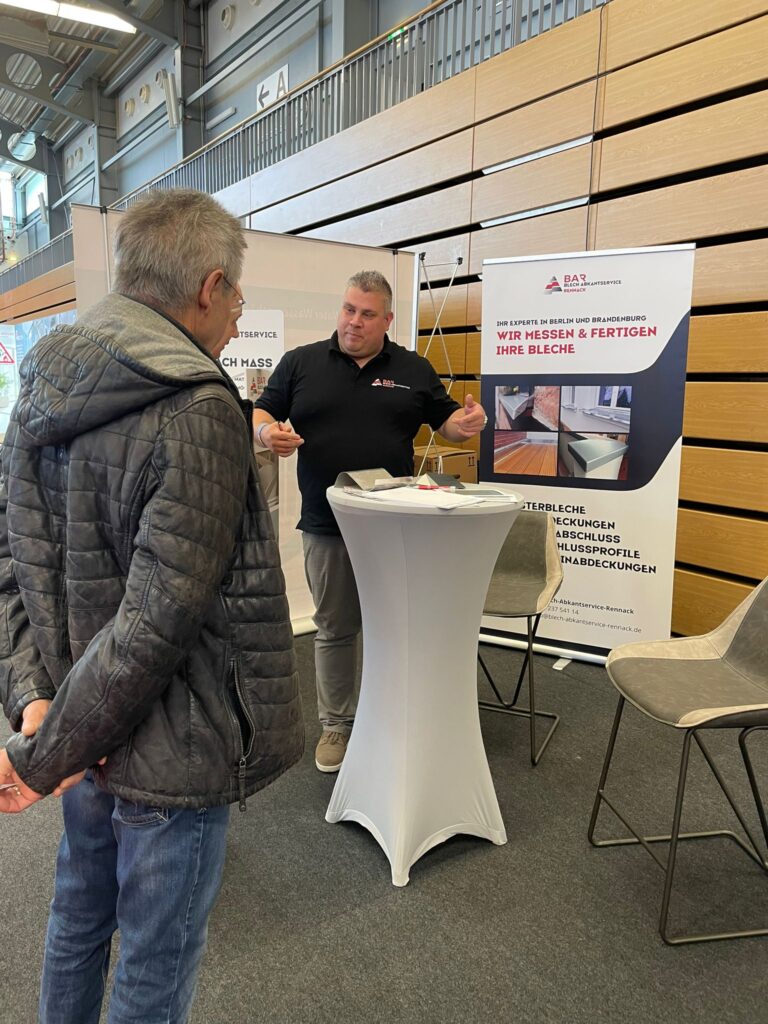 Messestand von BAR Blech-Abkantservice Rennack auf der Handwerkermesse Havellandbau